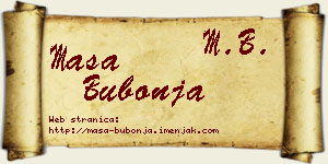 Maša Bubonja vizit kartica